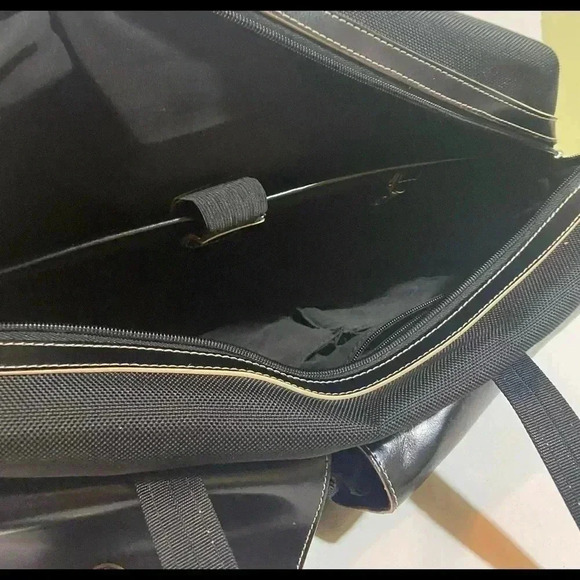 Jack Georges  unisex black canvas briefcase bag - Picture 6 of 15